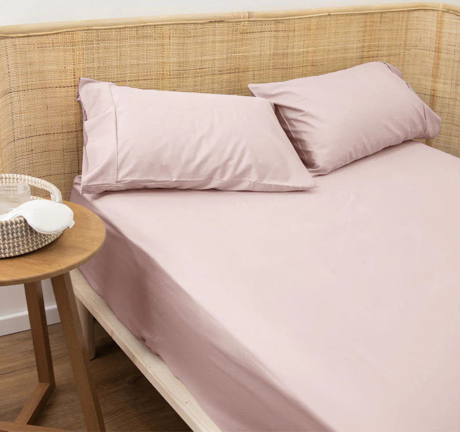 Bamboo Eco 400THC Cotton Mega Fitted Sheet Range Blush - Image 4