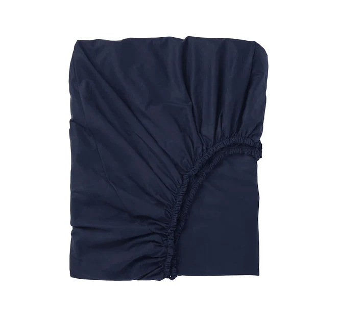 Bamboo Eco 400THC Cotton Mega Fitted Sheet Range Navy - Image 3