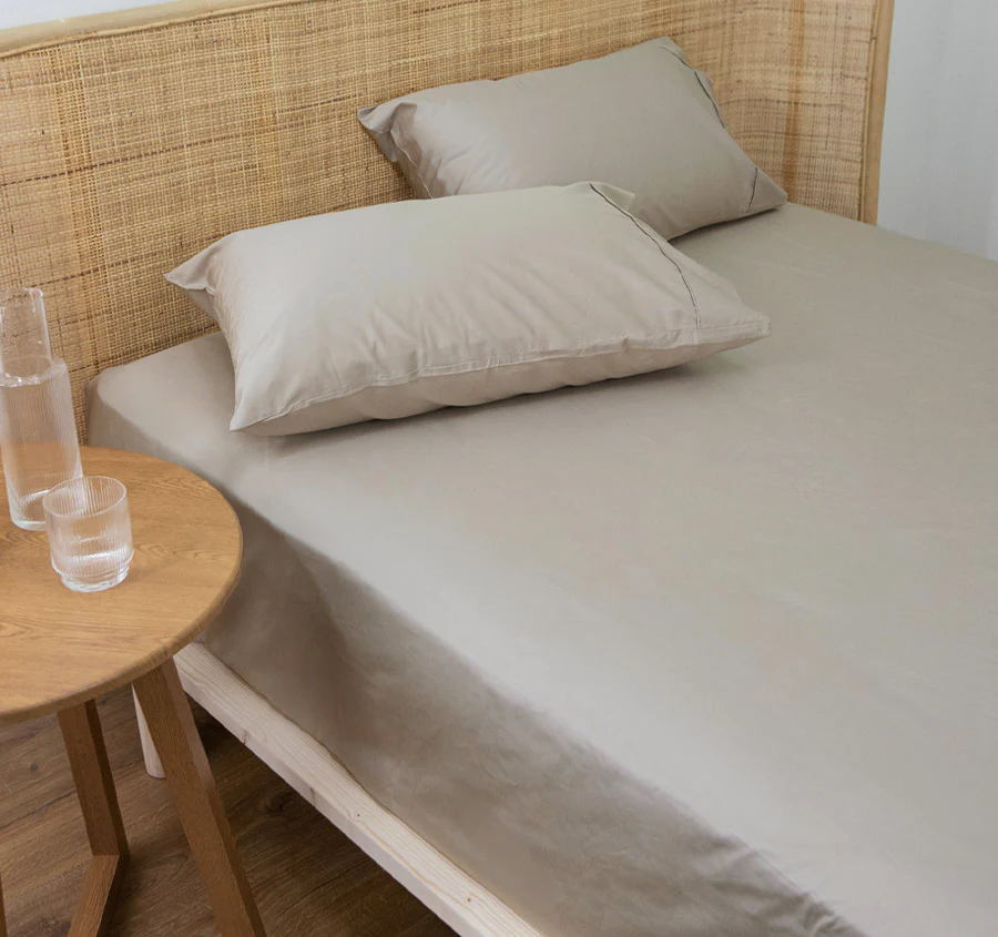 Bamboo Eco 400THC Cotton Mega Fitted Sheet Range Stone - Image 4