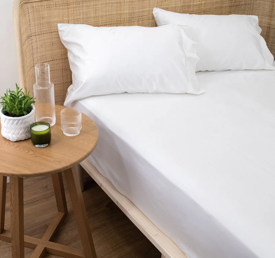 Bamboo Eco 400THC Cotton Mega Fitted Sheet Range White - Image 4