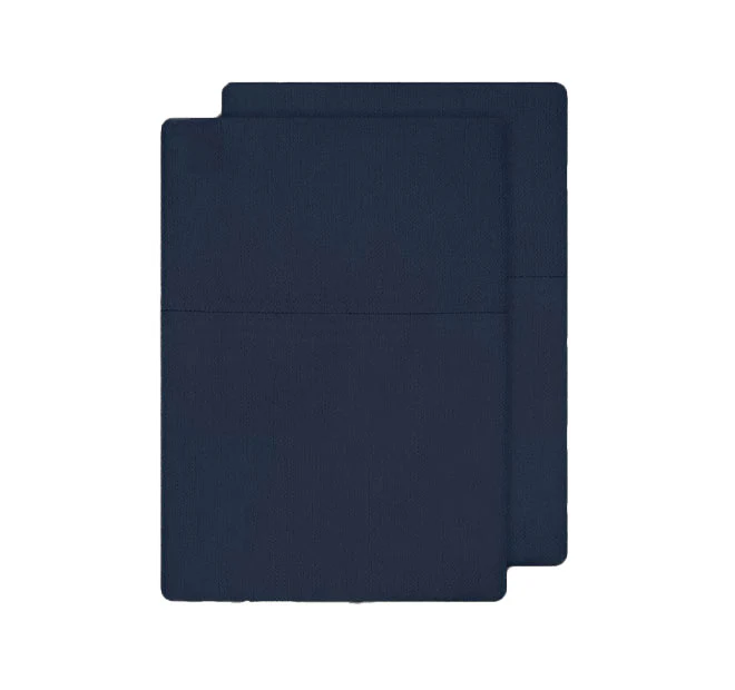 Bamboo Eco 400THC Cotton Standard Pillowcase Pair Navy - Image 3
