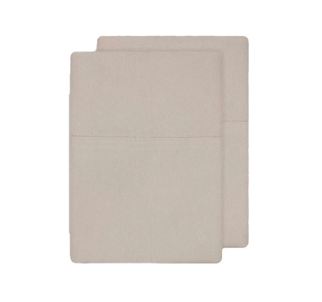 Bamboo Eco 400THC Cotton Standard Pillowcase Pair Stone - Image 3