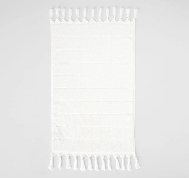 Paros 580GSM Cotton Bath Towel Range White Wash - Image 3