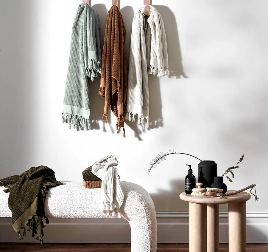 Paros Rib 840GSM Cotton Bath Mat Sage - Image 3