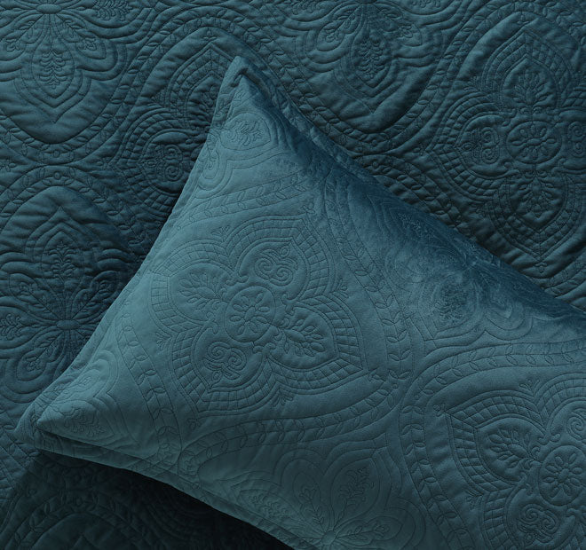 Dynasty Coverlet Set Range Teal - Image 4