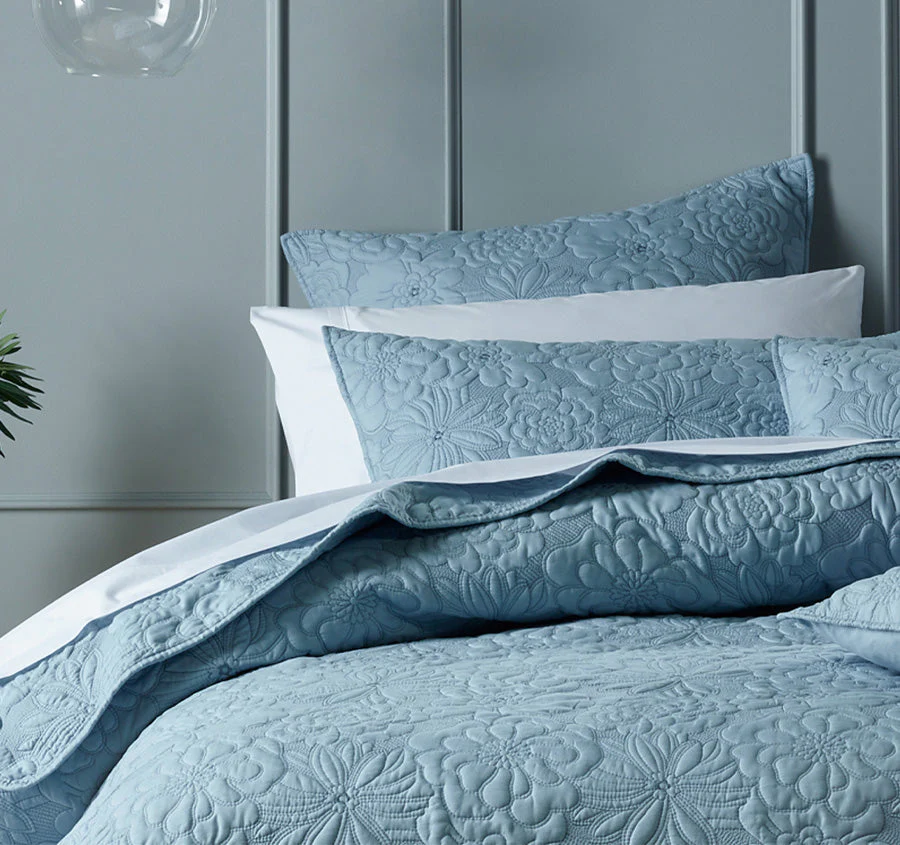 Sabrina European Pillowcase Provincial Blue - Image 3