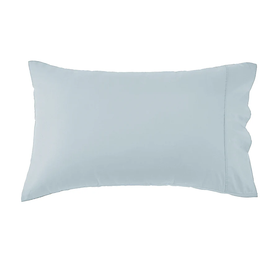 Oxford 300TC Crisp Cotton Percale Sheet Set Range Breeze Blue - Image 4