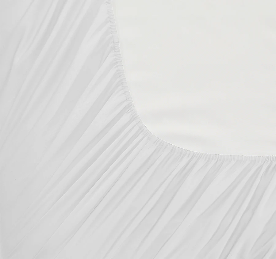 Oxford 300TC Crisp Cotton Percale Sheet Set Range Pure White - Image 3