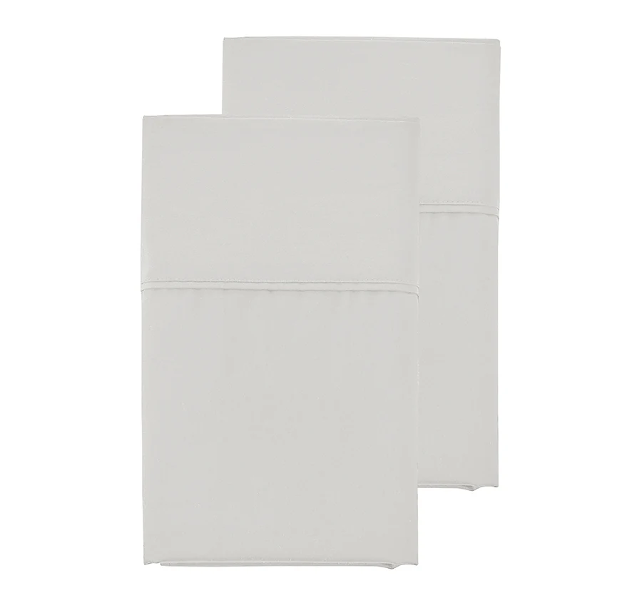 Oxford 300TC Crisp Cotton Percale Sheet Set Range Warm Silver - Image 5