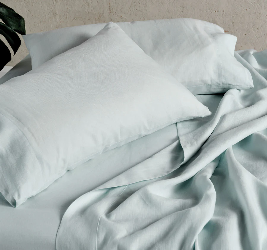 Nimes Linen Mega Sheet Set Range Sky - Image 3