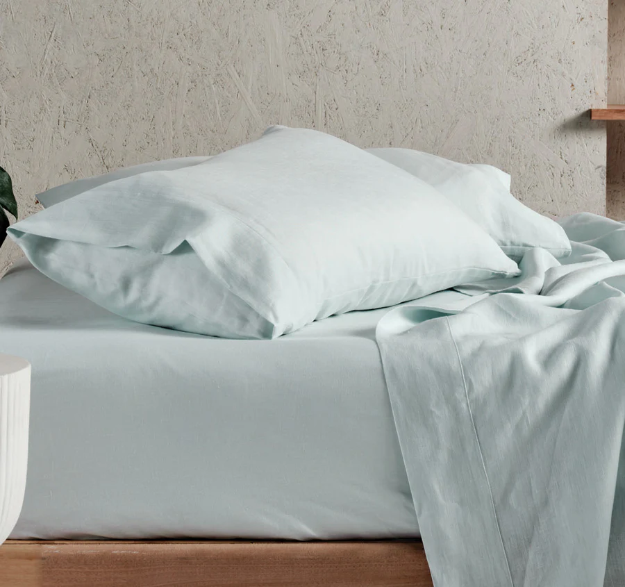 Nimes Linen Mega Sheet Set Range Sky - Image 4