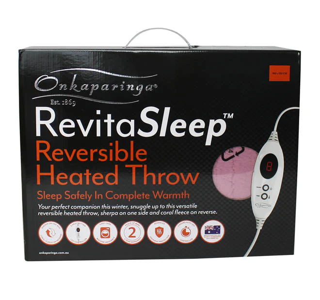 Revita Sleep 130x160cm Reversible Heated Throw Plum - Image 4